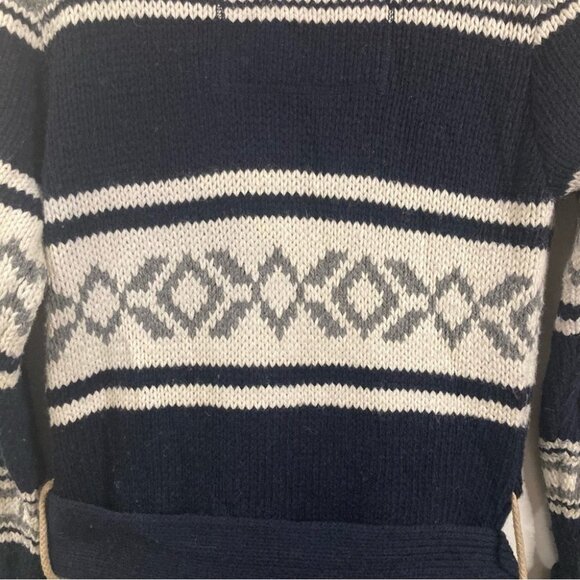 SUPERDRY CO Sz L Knitwear Collection Wool Blend Belted Pockets Cardigan - Picture 11 of 11